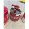 Image 3 : 3 Gas Cans ; 1) Metal Safety, 1) Poly Safety, 1) Vintage Metal