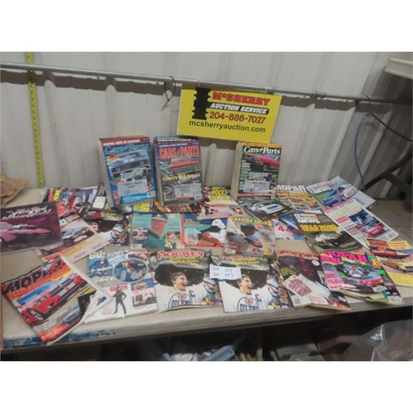 Mopar Cars + Parts Magazines + Opee Chee 1980's  Sticker Year Book