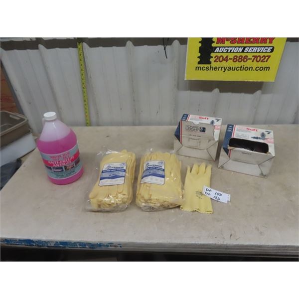 24 Superior Latex Gloves + 1 1/2 cases of Ear Plugs & Antifreeze 3.78L