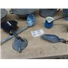 Image 3 : 11 Granite Enamel Ware , Strainer, Scoops , Pots
