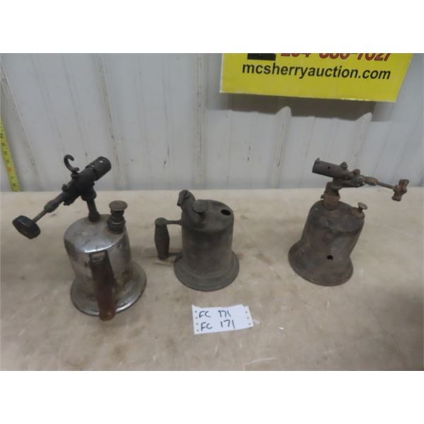 3 Vintage Blow Torches