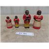 Image 1 : 2 Pair Aunt Jemima + Uncle Moses Salt + Pepper Shakers - Plastic