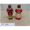 Image 2 : 2 Pair Aunt Jemima + Uncle Moses Salt + Pepper Shakers - Plastic