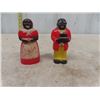 Image 3 : 2 Pair Aunt Jemima + Uncle Moses Salt + Pepper Shakers - Plastic