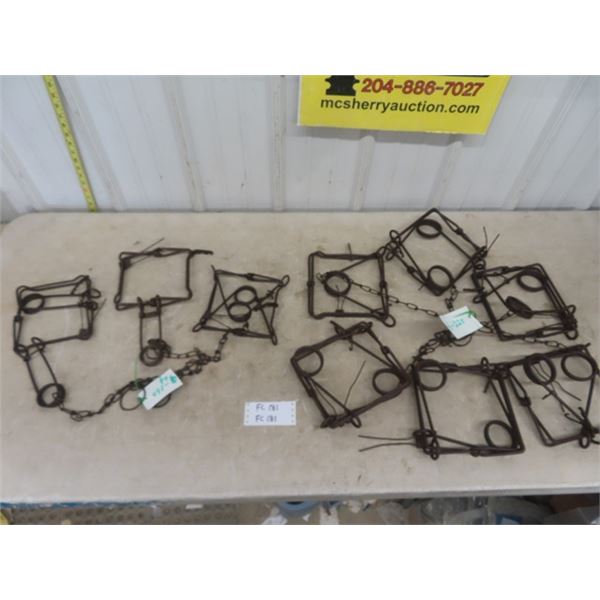 Lot of 3 #160 Traps + 6 #220 Traps
