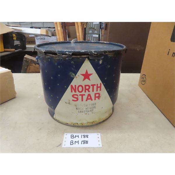 25lb North Star Grease Can with Green Stars