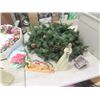 Image 4 : Large Amount of Christmas Decor; Wreaths, Light Ups, Tinsel plus more includes Tote with Lid