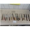 Image 1 : Lot of Carving Knives, Hones + Sharpening Stone