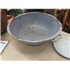 Image 2 : Lot of Enamel Graniteware ; Large Bowl, Plates, Ladle, Fry Pan