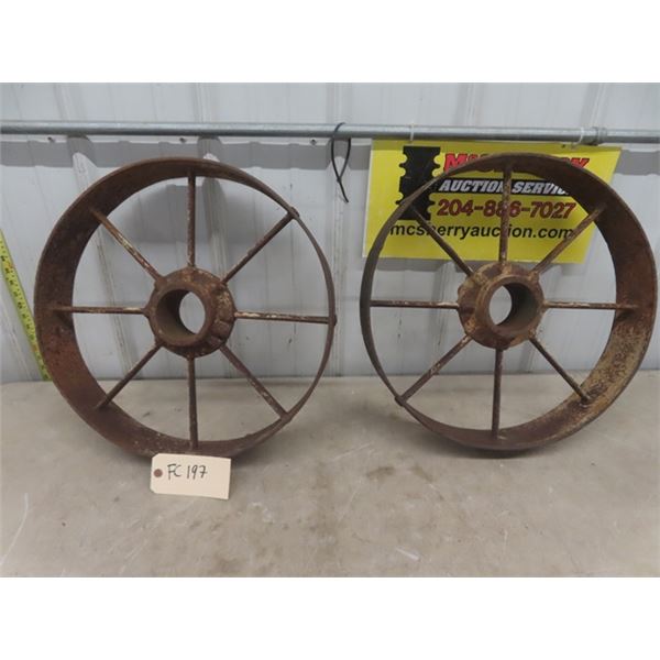 2 Steel Wheels - 20" Wide