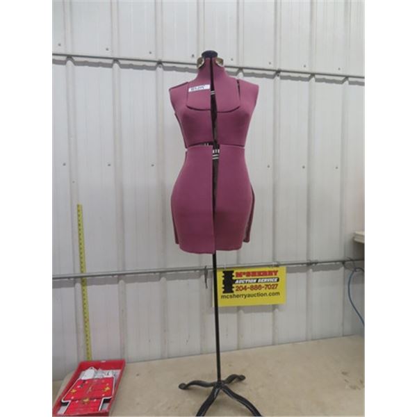 Old Dress Form on Metal Stand 62" Tall