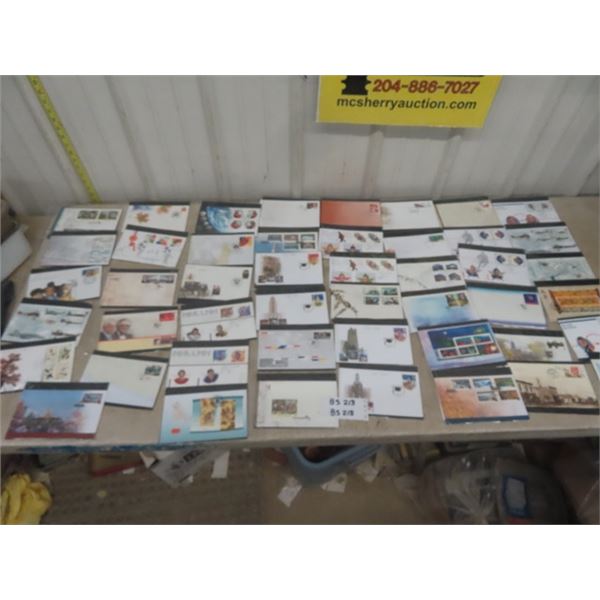 Approximately 100 First Day of Issue Canada Stamps - Many NHL plus others