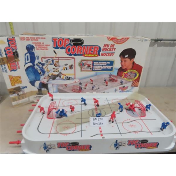 Winn Well Top Corner Rod Hockey Game in Box