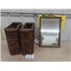 Image 1 : 2 Nice Sewing Machine Set of 3 Drawers , Wooden Framed Mirror