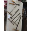 Image 1 : 5 Old Hand Augers + Pair of Garden Snippers