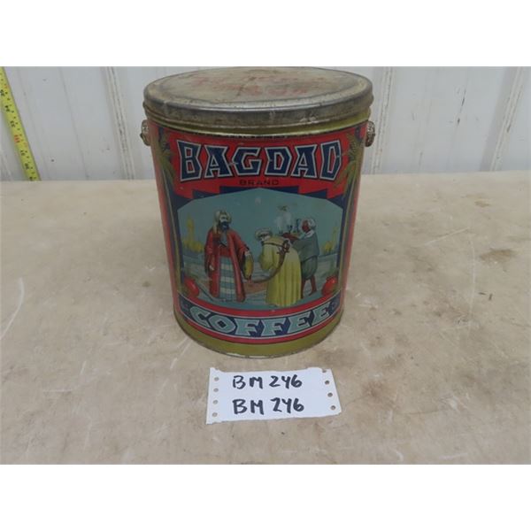 Bagdad 5 lb Coffee Tin with Lid - Good Clean Graphics