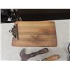 Image 3 : Large Lot of Wooden Handled Chisels, Wooden Clipboard, Speed Air Compressor