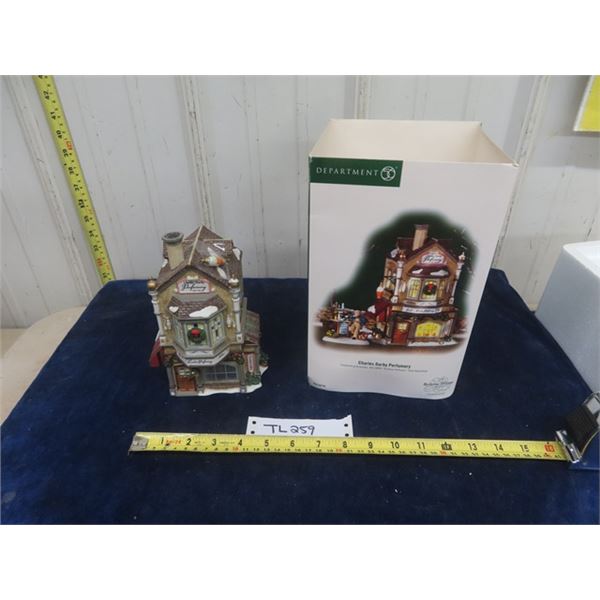 Dept. 56 Charles Darby Perfumer Hand Painted 2006 with Light - Retired