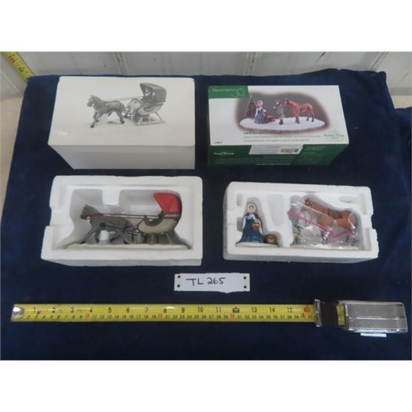 Dept. 56 Open Horse Open Sleigh 1988 + Until We Meet Again 1998 - Retired