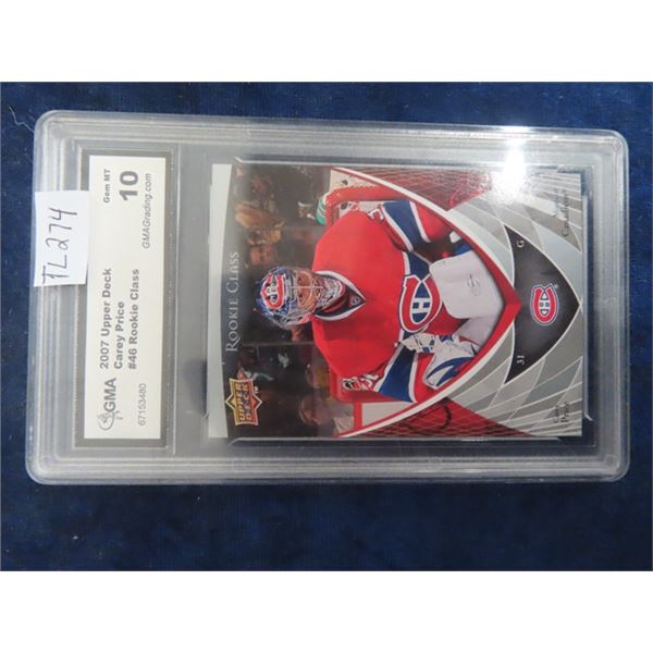 2007 UD Carey Price #46 Rookie Graded 10