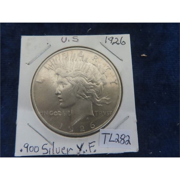 US 1926 5 Peace Dollar X.F. .900 Silver