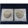 Image 1 : Canada 1949 VF20 + 1950 M.S. 63 Half's .800 Silver