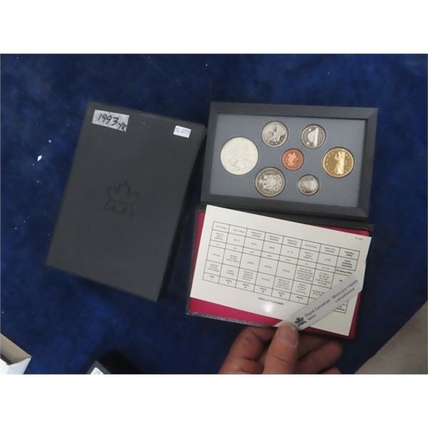 Canada 1993 Proof-Set in Case NHL Hockey Dollar .925 Silver