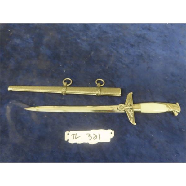 German Design Eagle-Swastika 10" Stainless Blade with Scabbard replica