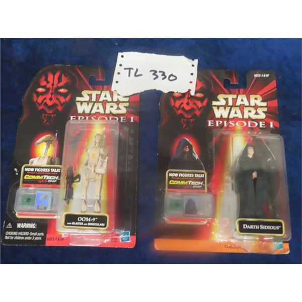 Star Wars Darth- Sidious & OOM-9 Talking Figures 1998 Mint + Sealed