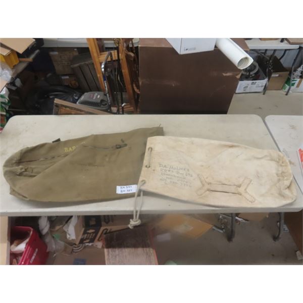 2 Canvas Duffel Bags