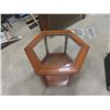 Image 2 : Small Wood + Glass End Table