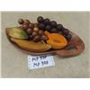 Image 1 : Mid Century Wooden Fruit Bowl + Fruit