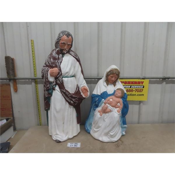 Vintage Nativity Blow Molds - Tallest 36"