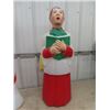 Image 2 : 2 Vintage Blow Molds; Candy Cane, Singing Boy 40" Tall