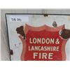 Image 2 : London + Lancashire Fire Insurance Porcelain Sign 14.5" x 14.5"
