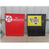 Image 1 : 2 Gas Bowser Metal Panel Signs ; Texaco + Tempo 24" x 28"