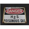Image 1 : Porcelain ' Danger ' Has Poisonous Gas Sign 10" x 14"