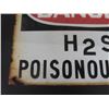 Image 4 : Porcelain ' Danger ' Has Poisonous Gas Sign 10" x 14"