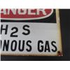 Image 5 : Porcelain ' Danger ' Has Poisonous Gas Sign 10" x 14"