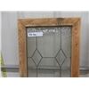 Image 2 : 2 Vintage Leaded Glass Window in Newer Frames 14" x 33.5"