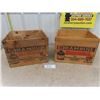 Image 1 : Lot of 2 Wooden Drambuie Boxes 10.5" x 13" x 14.5"