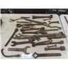 Image 1 : Large Lot of Old Steel Wrenches + Pipe Wrenches