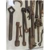 Image 5 : Large Lot of Old Steel Wrenches + Pipe Wrenches