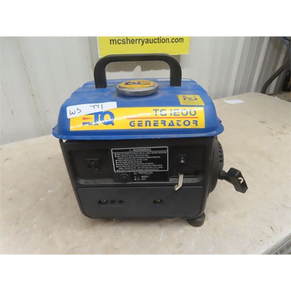 TQ 1200 Watt Generator- Will Run After Tune Up- Been Sitting Too Long