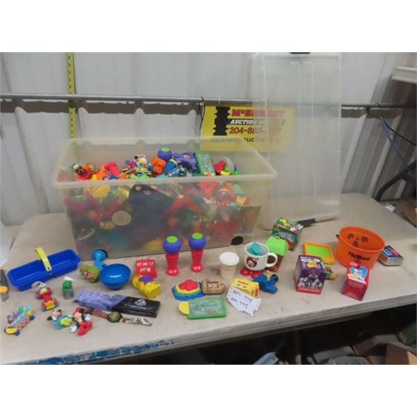 Storage Right Full of McDonalds  Toys, Disney + Sesame Street plus more