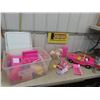Image 1 : Barbie Accessories; Horse, Doll House Furniture, Car plus more with Storage Bin