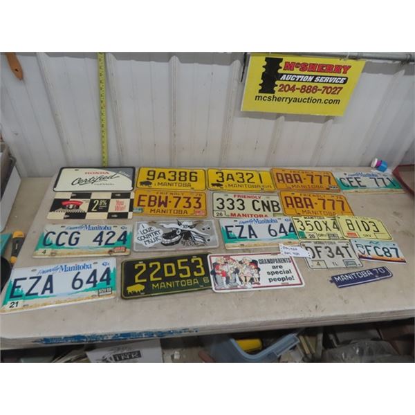 20 License Plates + Tags