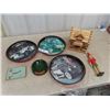 Image 1 : 3 Metal General Tire Trays, Wooden Train Station Display, Ashtray plus more