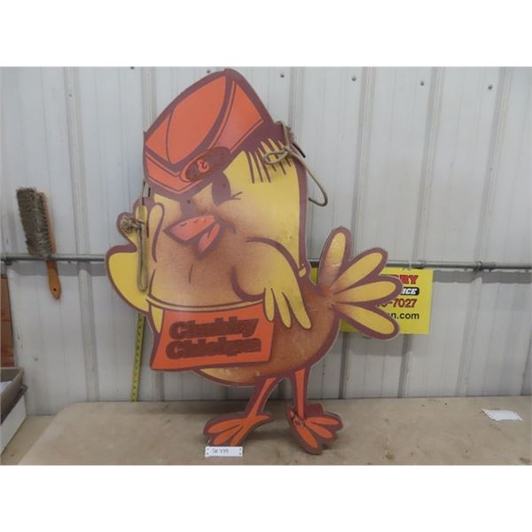 A&W Chubby Chicken Die Cut Wooden Sign 35"x 45"