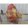 Image 1 : A&W Chubby Chicken Die Cut Wooden Sign 35"x 45"